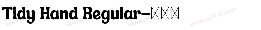 Tidy Hand Regular字体转换